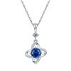 Image 1 : Dazzling Blue Sapphire Lab Created Pendant