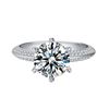 Image 1 : Sparkling 3Ct White Fire Moissanite Solitaire Ring