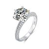 Image 2 : Sparkling 3Ct White Fire Moissanite Solitaire Ring