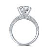 Image 3 : Sparkling 3Ct White Fire Moissanite Solitaire Ring