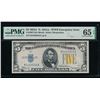 1934A $5 N Africa Silver Cert PMG 65EPQ