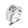 Men's Sparkling 3 Ct White Fire Moissanite Ring