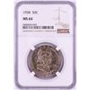 Image 1 : 1958 Franklin Half Dollar Coin NGC MS64