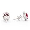 Image 2 : 14KT White Gold 2.05ctw Ruby and Diamond Earrings