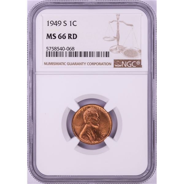 1949-S Lincoln Wheat Cent Coin NGC MS66RD