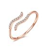 Image 1 : Sparkling 18Kt Rose Gold Genuine Lab Diamond Ring