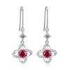 Image 1 : Stunning Lab Created Burma Red Ruby Earrings