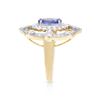 Image 3 : 14KT Yellow Gold 1.75ct Tanzanite and Diamond Ring