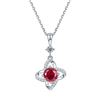 Image 1 : Beautiful VVS1 Lab Created Ruby Pendant