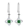 Image 1 : Impressive VVS1 Lab Created Emerald Earrings