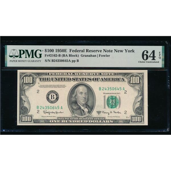 1950E $100 New York FRN PMG 64EPQ