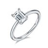 Image 2 : Sparkling 1ct VVS1 White I-J Fire Moissanite Ring