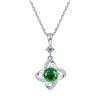 Image 1 : Beautiful VVS1 Lab Created Emerald Pendant