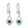 Image 1 : Impressive VVS1 Lab Created Emerald Earrings