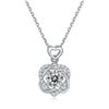 Image 1 : Sparkling VVS1 White I-J Fire Moissanite Pendant