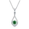 Image 1 : Beautiful VVS1 Lab Created Emerald Pendant