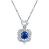 Image 1 : Beautiful VVS1 Blue Sapphire Lab Created Pendant