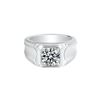 Image 1 : Men's Sparkling 2 Ct Fire Moissanite Ring