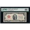 Image 1 : 1928G $2 Legal Tender Note PMG 66EPQ