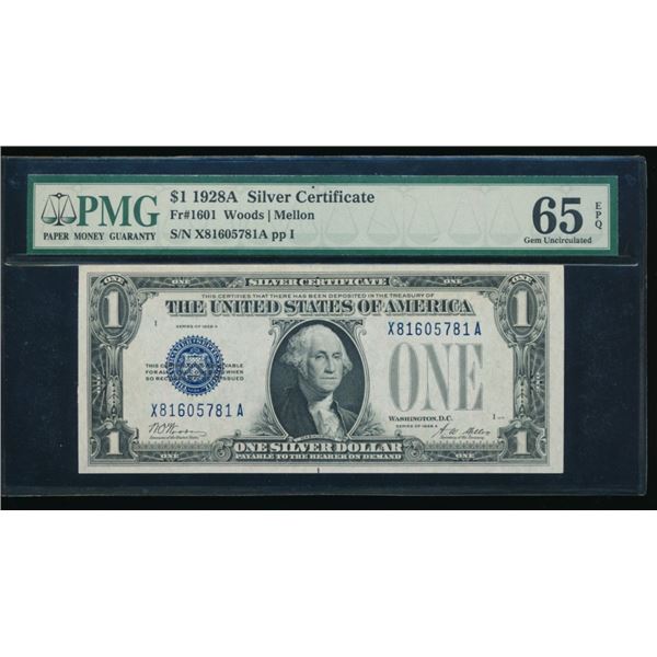 1928A $1 Silver Certificate PMG 65EPQ