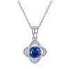 Image 1 : Stunning Blue Sapphire Lab Created Pendant