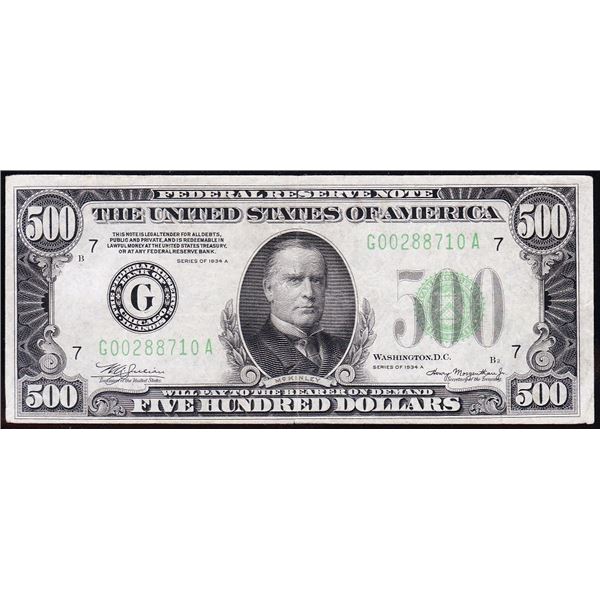 1934A $500 Chicago Federal Reserve Note