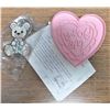 Image 1 : Precious Moments Heart Cookie Cutter "You and Me" and Christmas Teddy Keychain