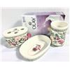 Image 1 : Bath Set and Soap - small crack on soap dish