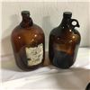 Image 1 : Two Amber 1 Gallon Jugs