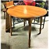 Image 1 : Dining Table with Four Legs, With Extension Leaf, 35 " by 35 ",  extension Leaf  is 12"