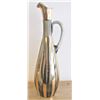 Image 1 : Glass Pitcher - Grey Glass with Gold Colour Accents