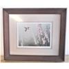 Image 1 : Framed Print - "Rufous Hummingbird and Foxgloves" by Don Li-Leger 1986 13"x11"