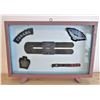 Image 1 : RCAF WWII Intact Dog Tags and Uniform Badges in Shadow Box