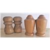 Image 1 : Two Sets of Wooden Salt and Pepper Shakers