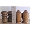 Image 2 : Two Sets of Wooden Salt and Pepper Shakers