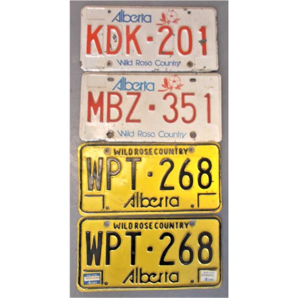 FOUR Alberta License Plates