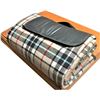 Image 1 : Plaid fold up vehicle blanket, 4' x 5'