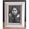 Image 1 : Framed Postcard of BC Indigenous Woman - Original Photo Taken in the 1910s