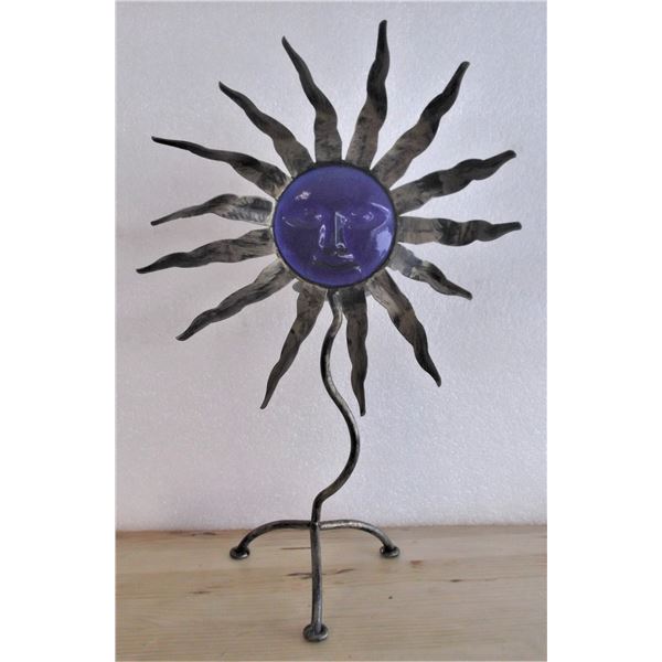 Metal Sun Candle Holder - 18 inches tall