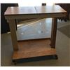 Image 1 : Adjustable table with storage and mirror