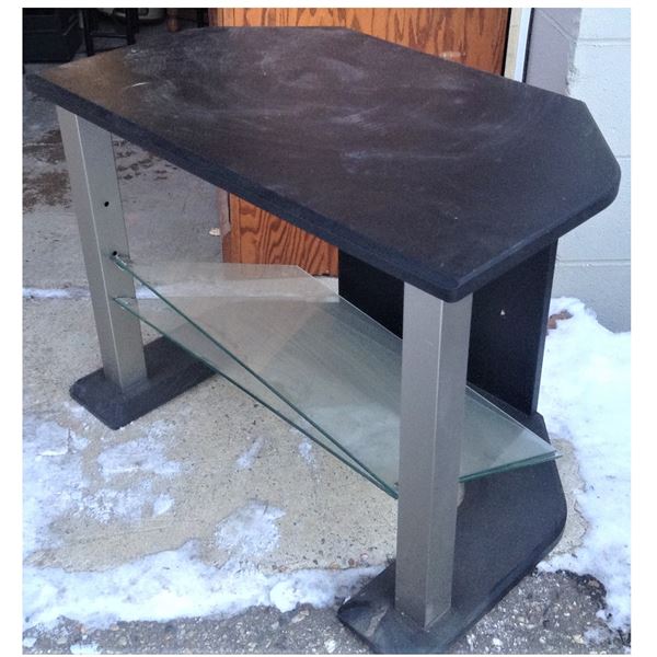 TV Table With Glass Shelves