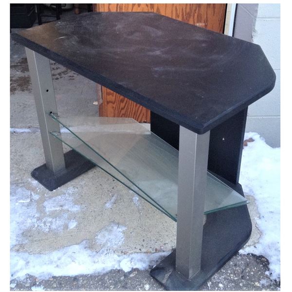 TV Table With Glass Shelves