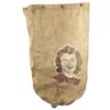 Image 1 : Military Laundry Bag with Painted Portrait of a Woman on One Side