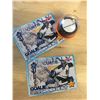 Image 1 : Two Jello Hockey Cards and small Toronto Maple Leafs Puck