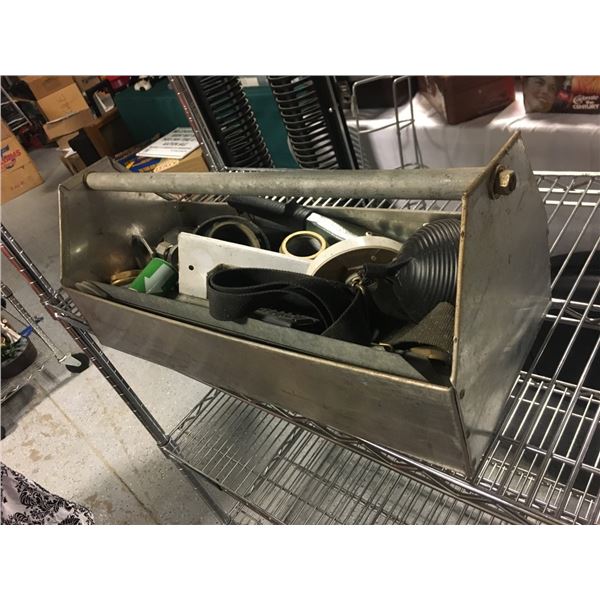 Metal Tool Caddy with contents