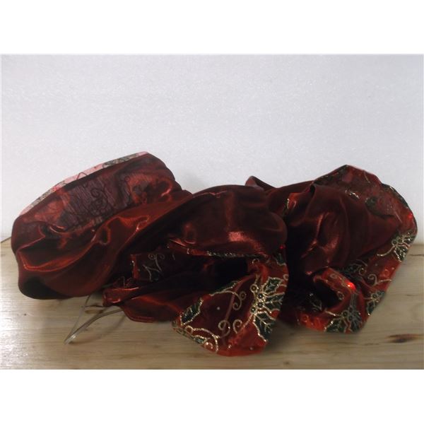 Red Tree Skirt/Table Runner - Lights Up