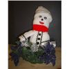 Image 2 : Small Wreath and Snowman Decor