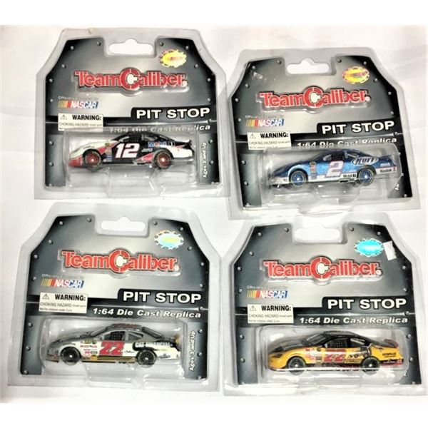 FOUR Team Caliber Die Cast Cars - Pit Stop, 1:64 Scale