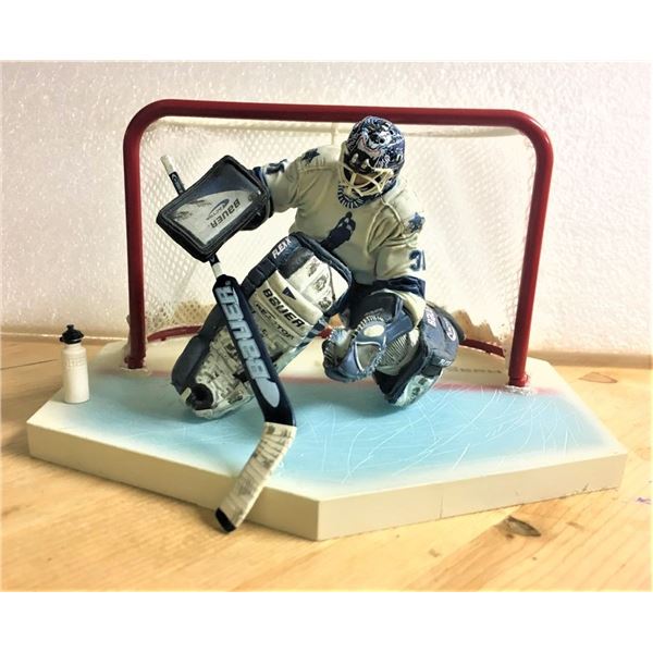 Curtis Joseph Goalie Figure and Curtis Joseph miniature goalie net and ice