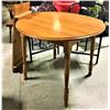 Image 1 : Dining Table with Four Legs, With Extension Leaf, 35 " by 35 ",  extension Leaf  is 12"